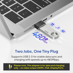 Elebase USB-A to USB-C адаптер (4 шт.) Универсальный переходник для зарядки и передачи данных