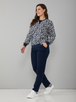 Костюм с брюками КБф-690/синий-панды