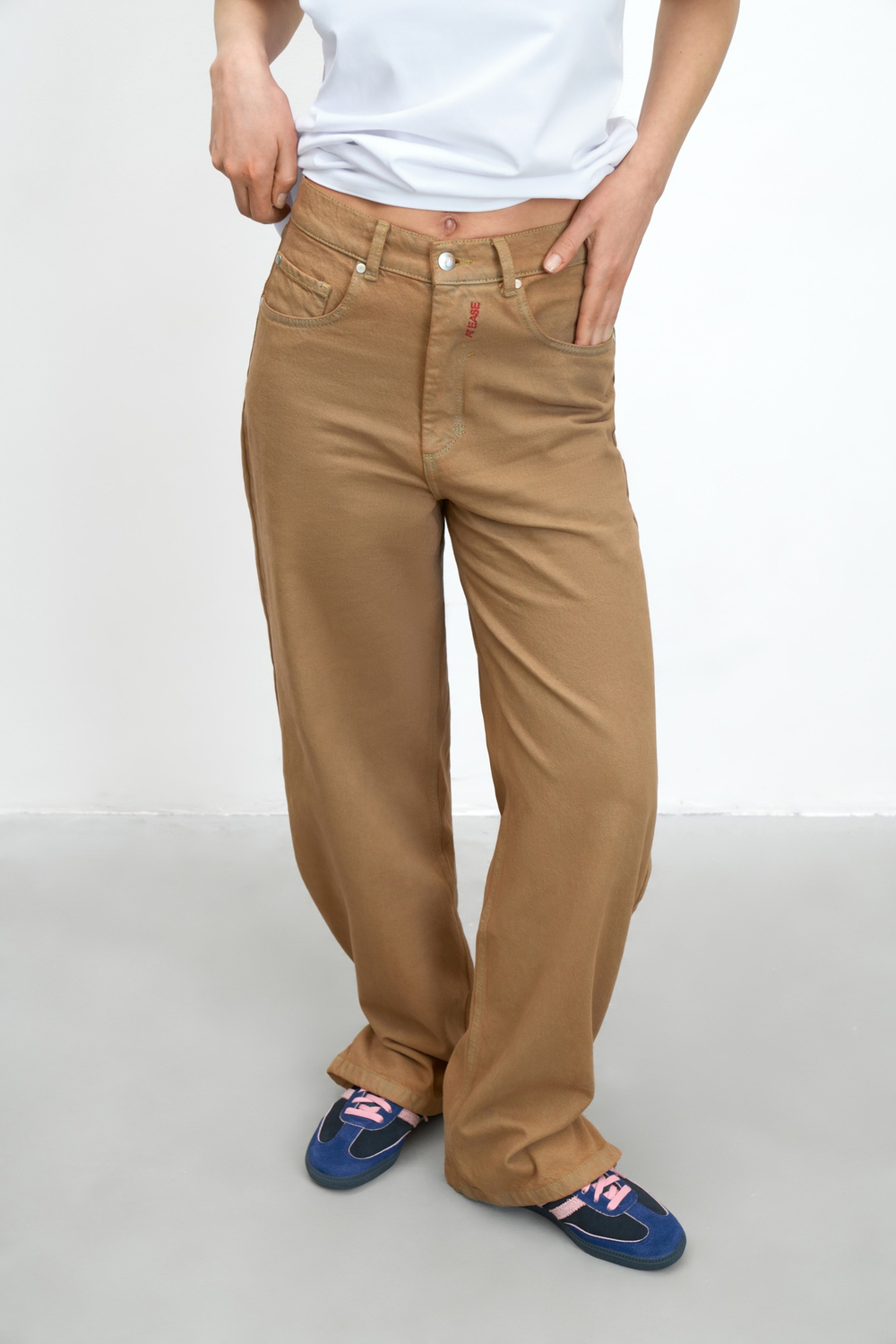 Джинсы WIDE HOOK бежевый