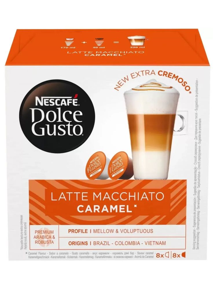 Кофе в капсулах Nescafe Dolce Gusto Latte Caramel 16 шт