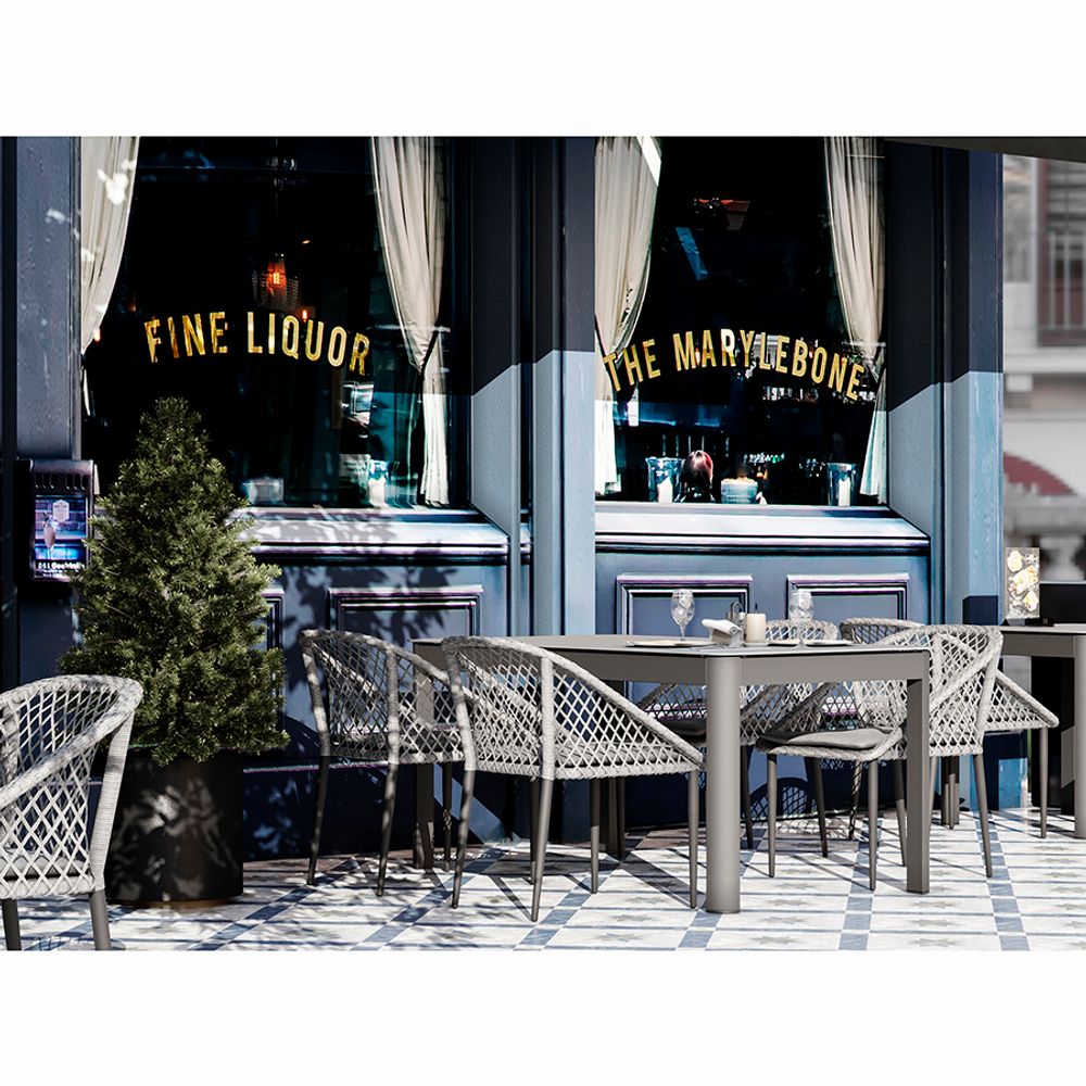 Стол обеденный Leif, 160х90 см, серо-бежевый