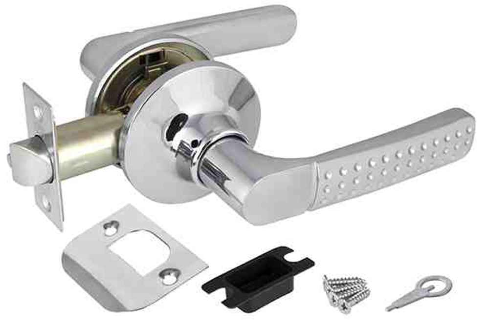 Замок ручка Хром без ключа,без фиксатора 6026 СР-Р