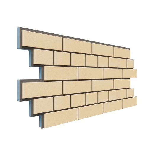 Панель фасадная Доломит Кирпич светло-жёлтая 925х438х20 мм