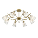 8046/8C CLASSI LN25 77 латунь/прозрачное стекло Люстра потолочная Е14 8*40W 220V AURICA