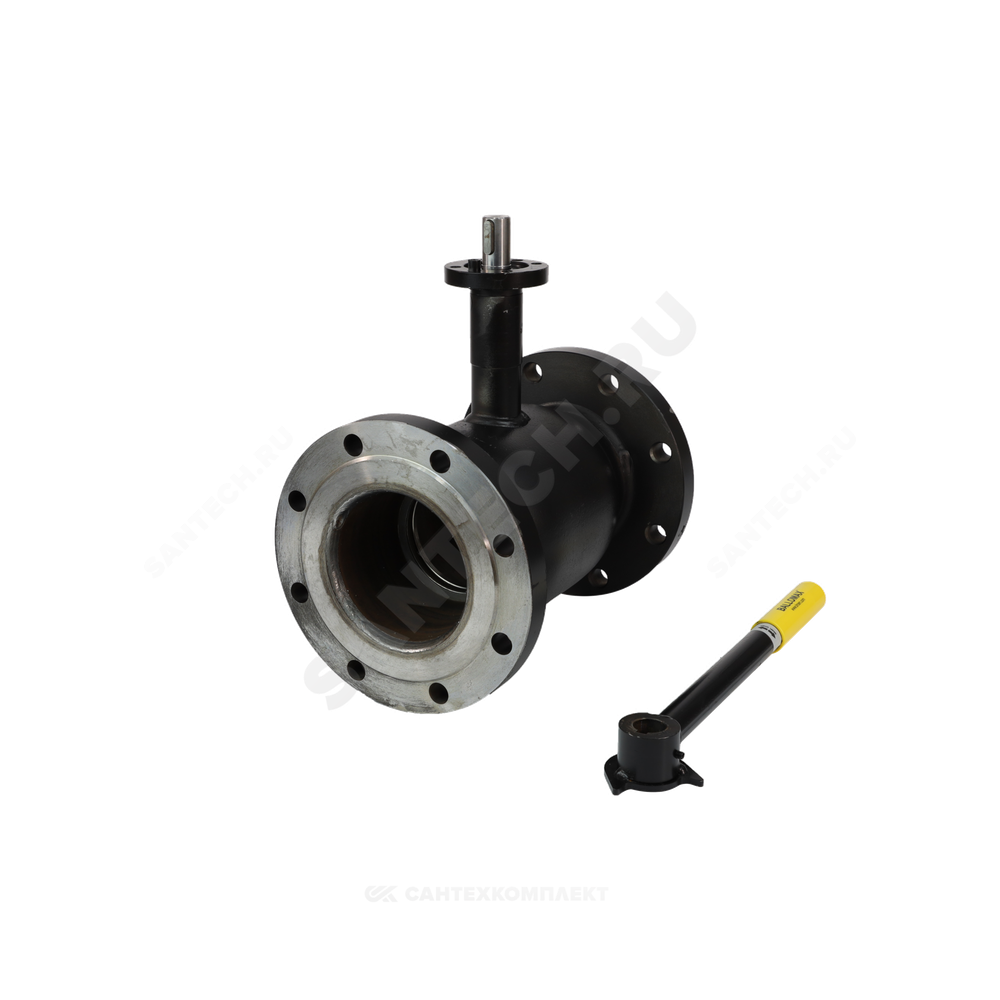 Кран шаровой сталь 09Г2С Ballomax КШТ 61.103 Ду 125 Ру16 фл L=325мм под электропривод с рукояткой ISO F07 BROEN КШТ 61.103.125.А.16