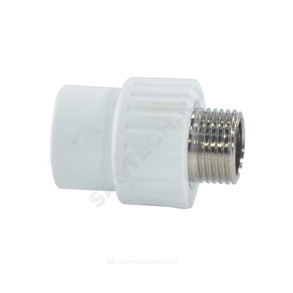 Муфта PP-R комбинированная белая Дн 25х1/2" НР RTP (РосТурПласт) 10664