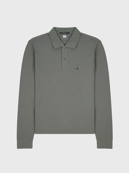 Поло с длинным рукавом C.P. Company Stretch Piquet Dark Green