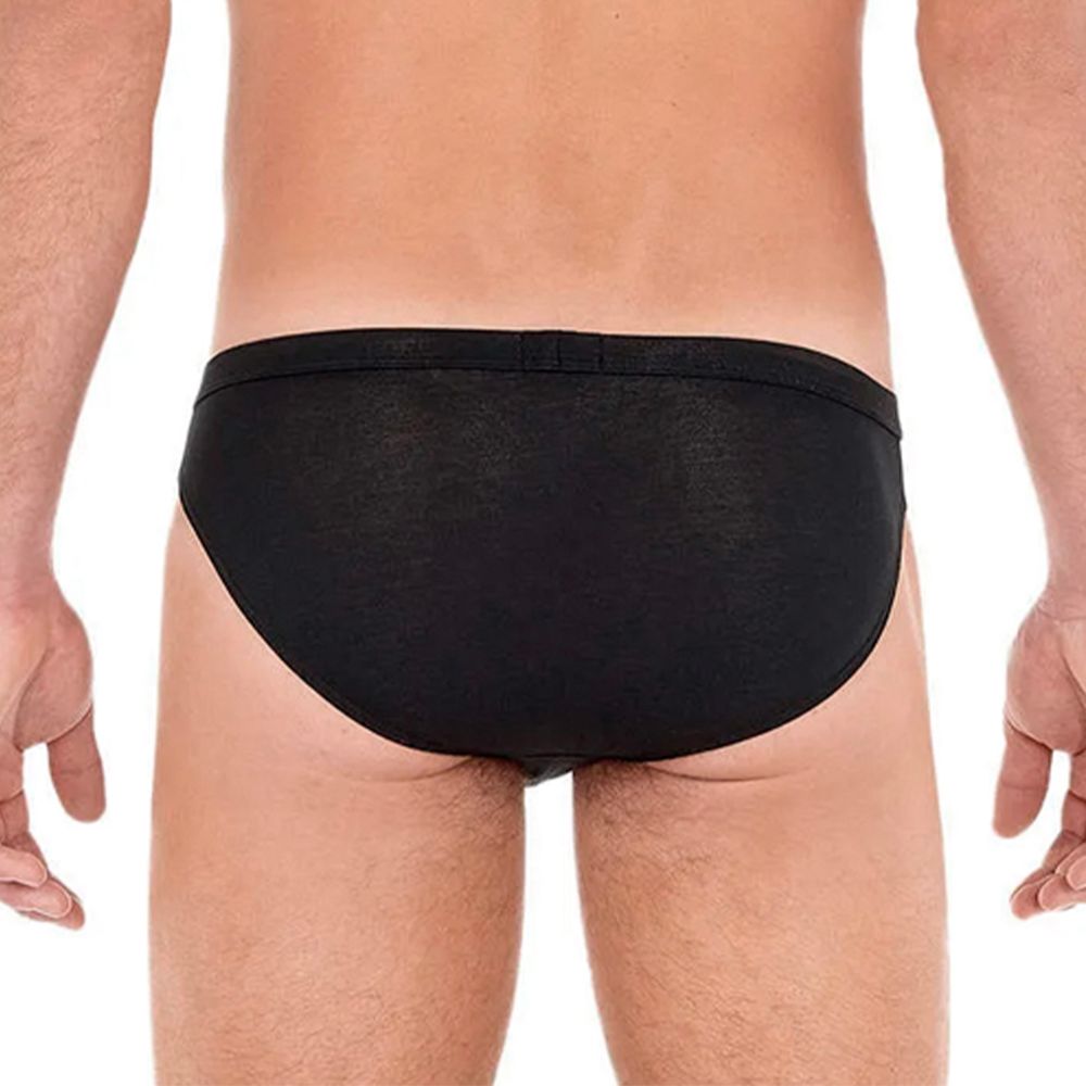 Мужские трусы слипы черные HOM Supreme Cotton 40-2448-0004