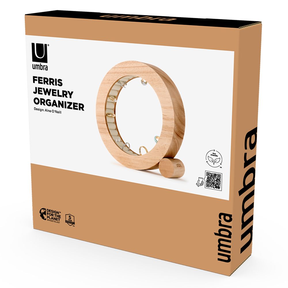 Органайзер для украшений Ferris, Ø19 см, натуральное дерево