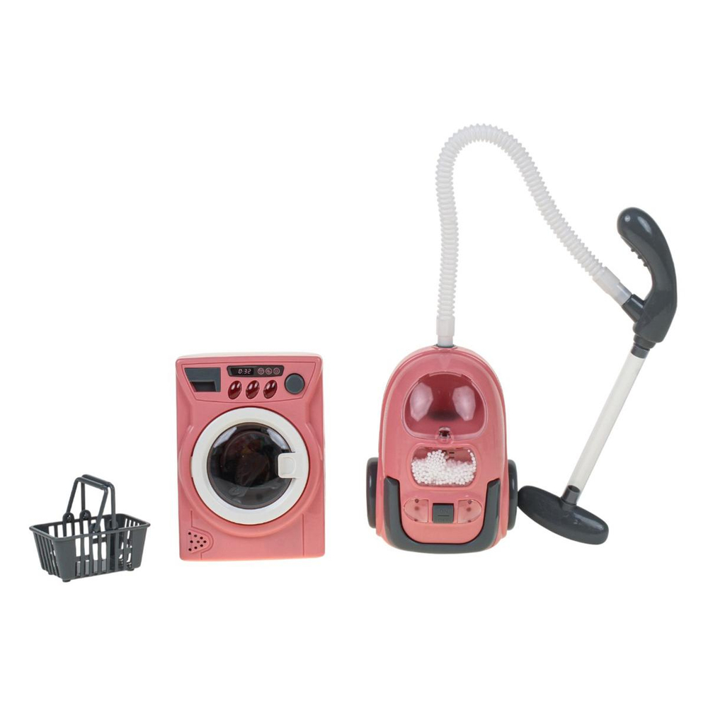 Набор Стиральная машина, пылесос, с аксесс. свет/звук, коробка LS8284C