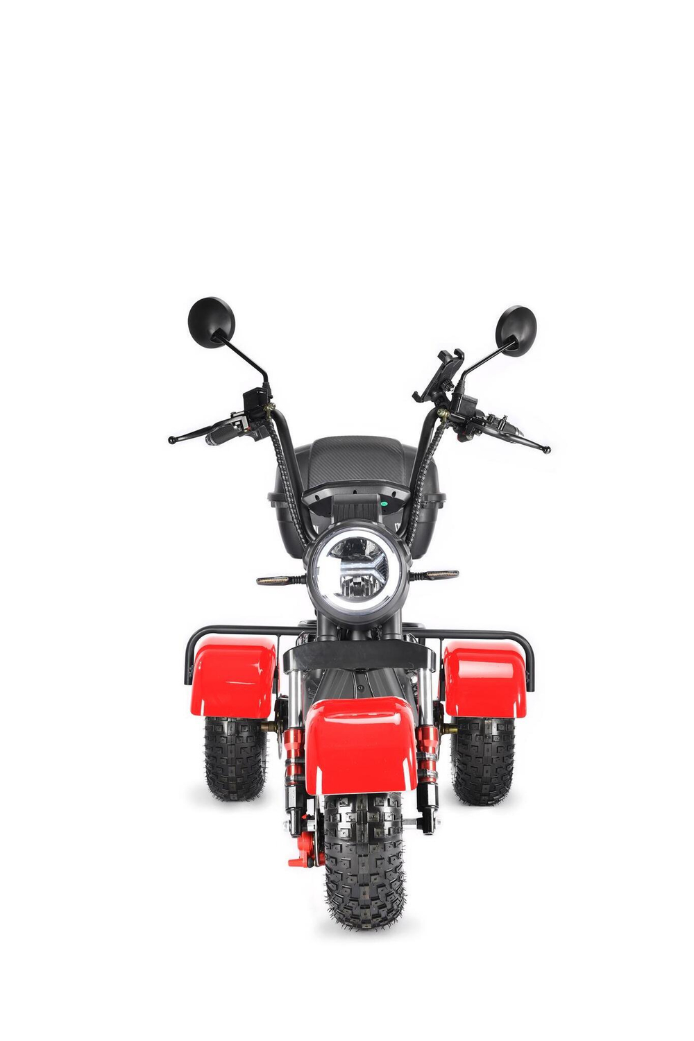 Электроскутер Citycoco White Siberia TRIKE MINI 1500W Красный