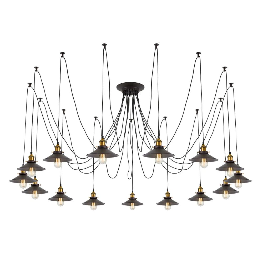 Citilux Эдисон CL451151 Люстра паук Венге Бронза