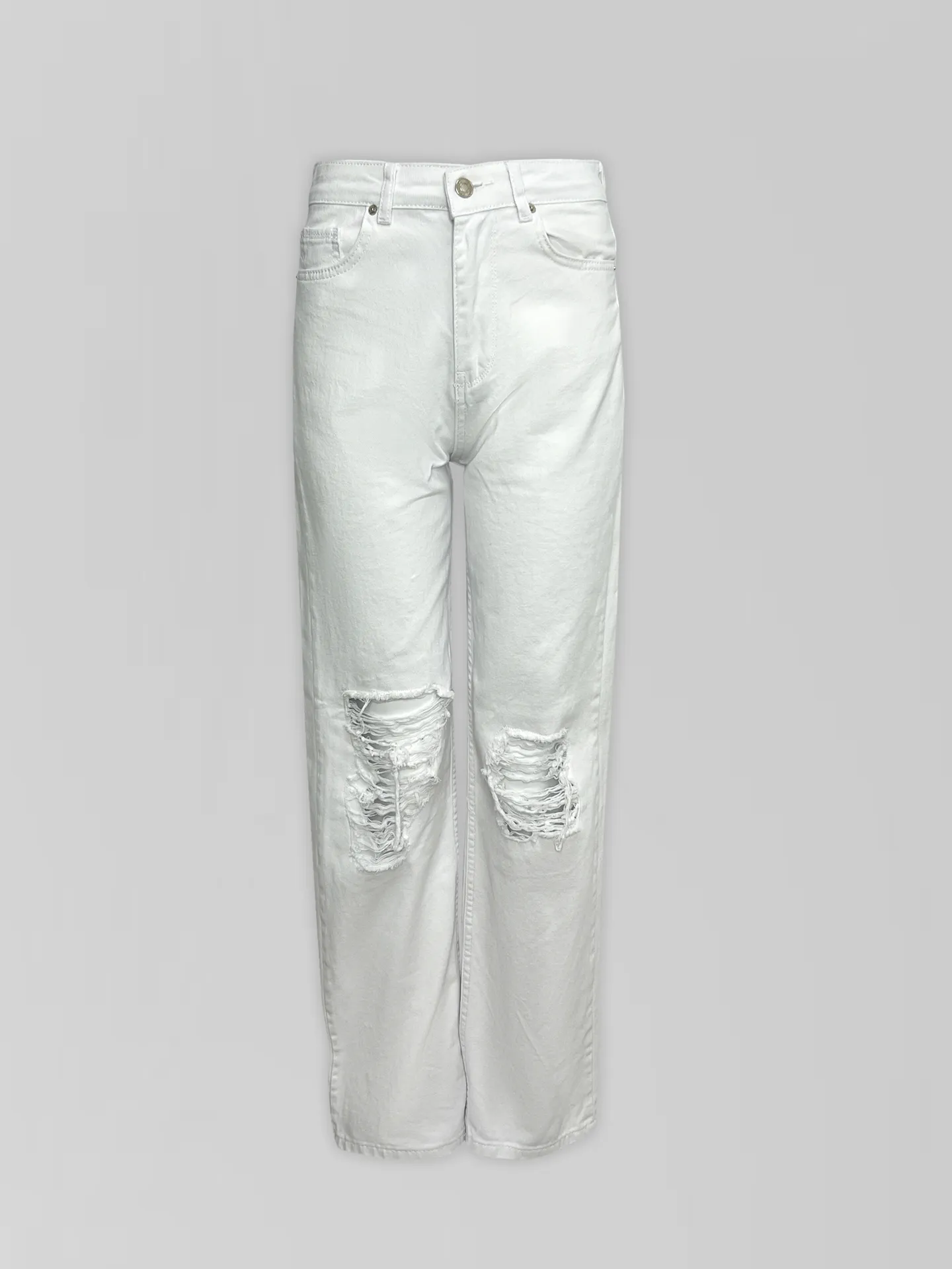 Джинсы RR Denim 662 прямые однотонные с дырками сзади