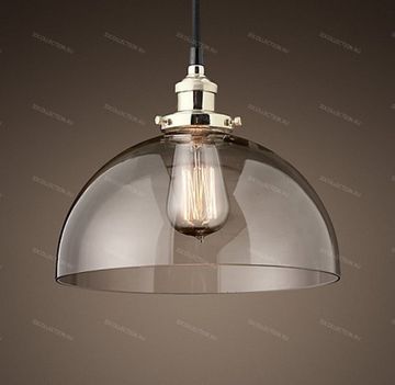 replica  20TH C. FACTORY FILAMENT CLEAR GLASS DOME Restoration Hardware