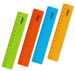 Линейка 15см. пластиковая, с волнистым краем, неоновая, ассорти (ПИФАГОР)