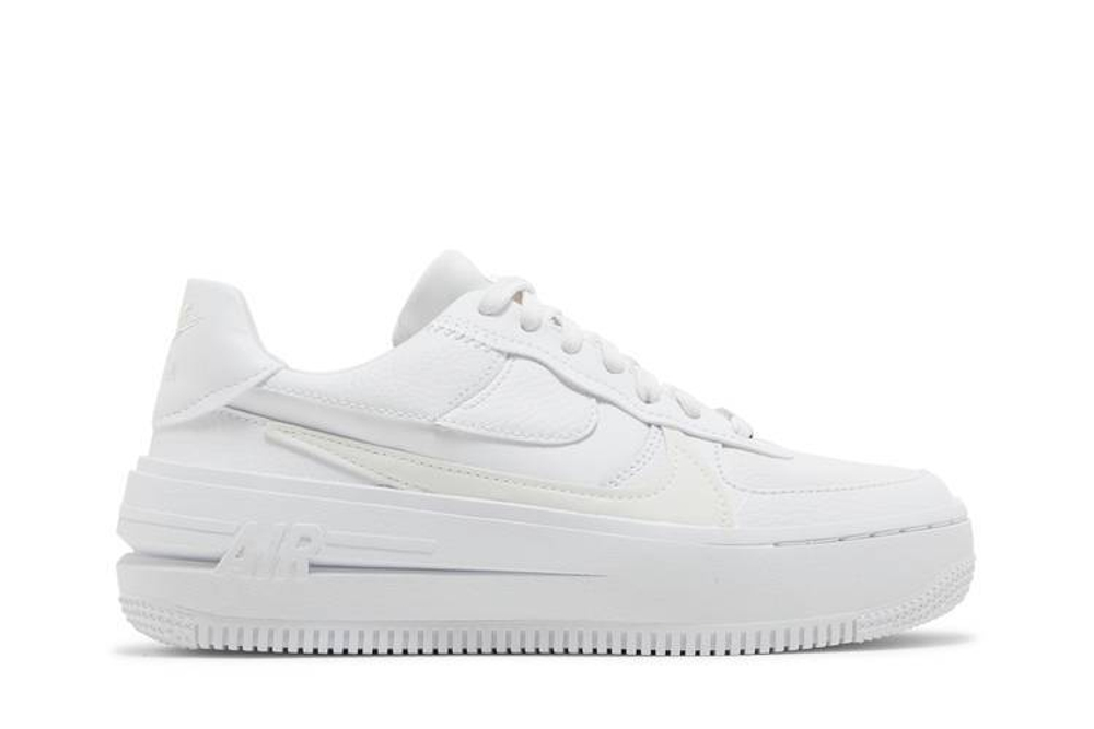 Кроссовки Nike Air Force 1 Plt.Af.Orm "Triple White" (Женская размерная сетка)