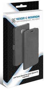 Чехол с флипом для Tecno Spark Go 2022/8C  black DF