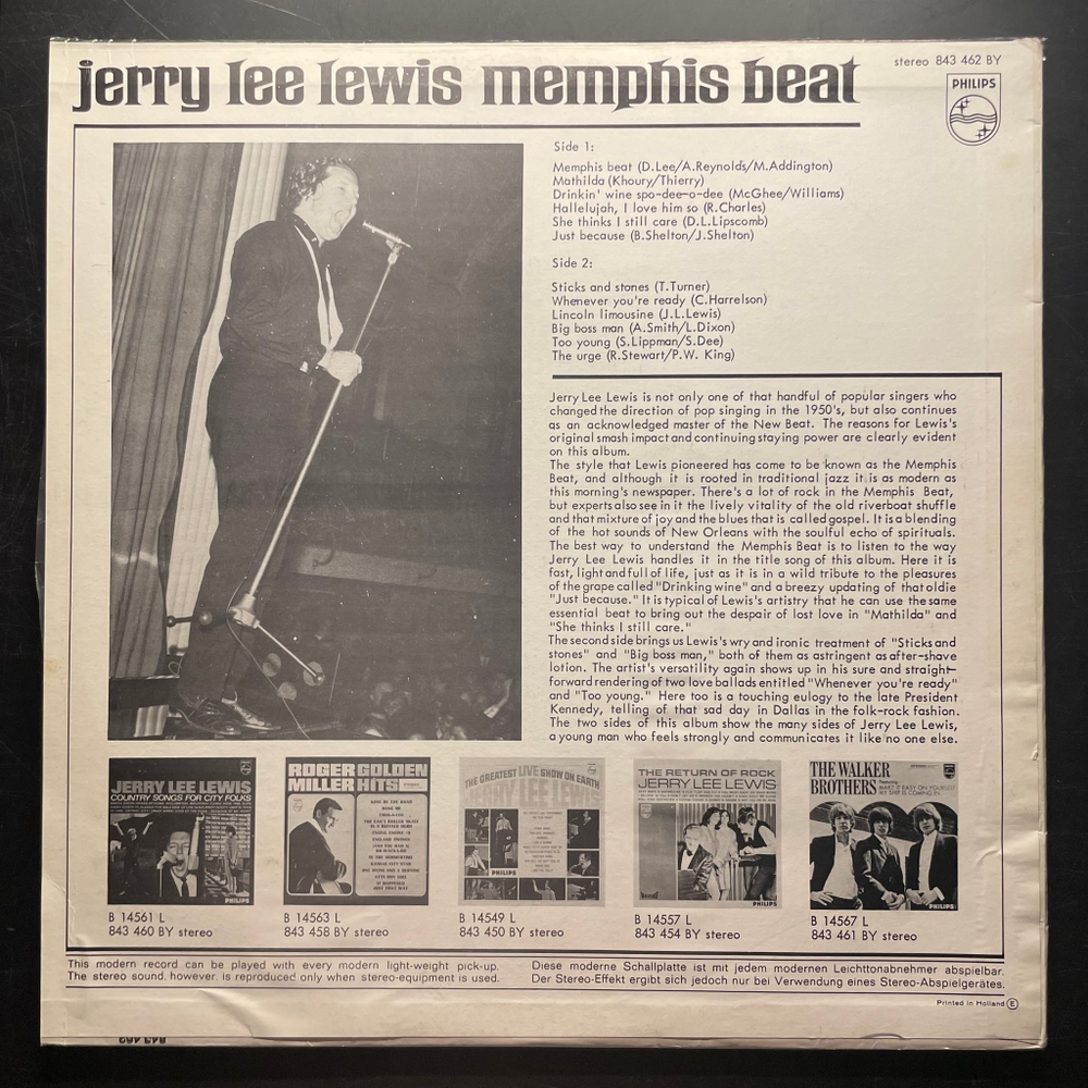 Jerry Lee Lewis – Memphis Beat (Голландия 1966г.)