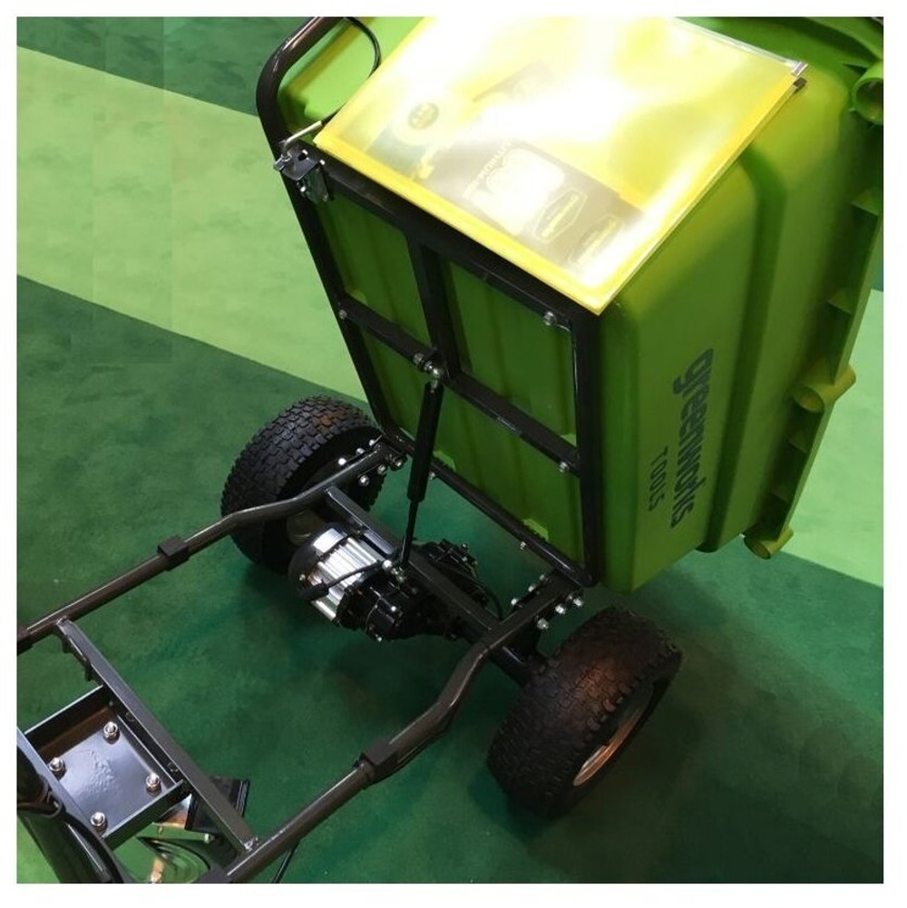 Тележка садовая аккумуляторная самоходная GREENWORKS G40GC 40В,106л,без АКБ и ЗУ (7400007)