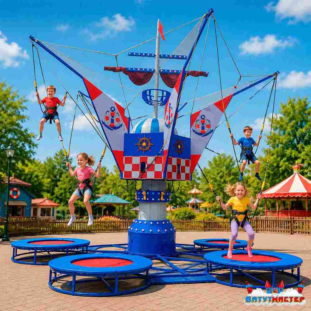 Батут-банджи «Морской Бум 5!», 4-местный, 9×9×6 м