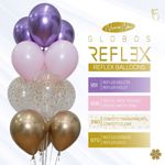 Шар (12"/30 см) Reflex, Зеркальный блеск, Фиолетовый  (951), хром 10 шт.