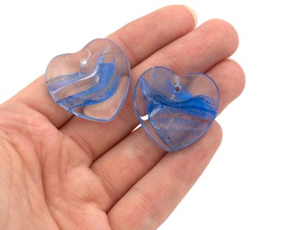 Подвеска "Сердце" 29мм, стекло