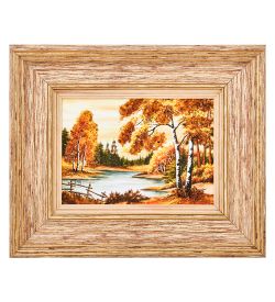 AMB-03/29 Картина «Красота природы» (с янтарной крошкой) L-32см