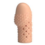 Телесная текстурированная насадка на пенис Becks - 8 см.