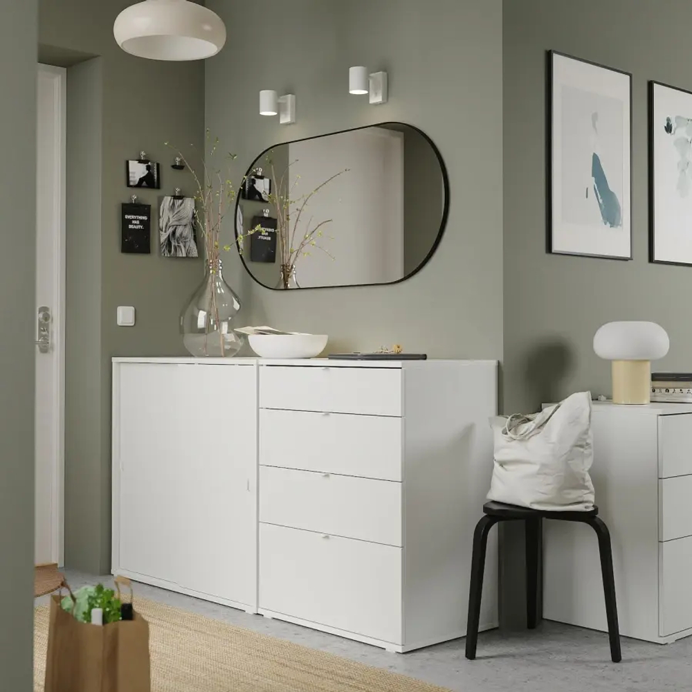 Книжный шкаф - VIHALS IKEA/ ВИХАЛС ИКЕА,   165х90 см, белый