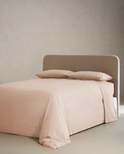 Простыня на резинке Zara Home перкаль, хлопок 100%, однотонный, 0132/900