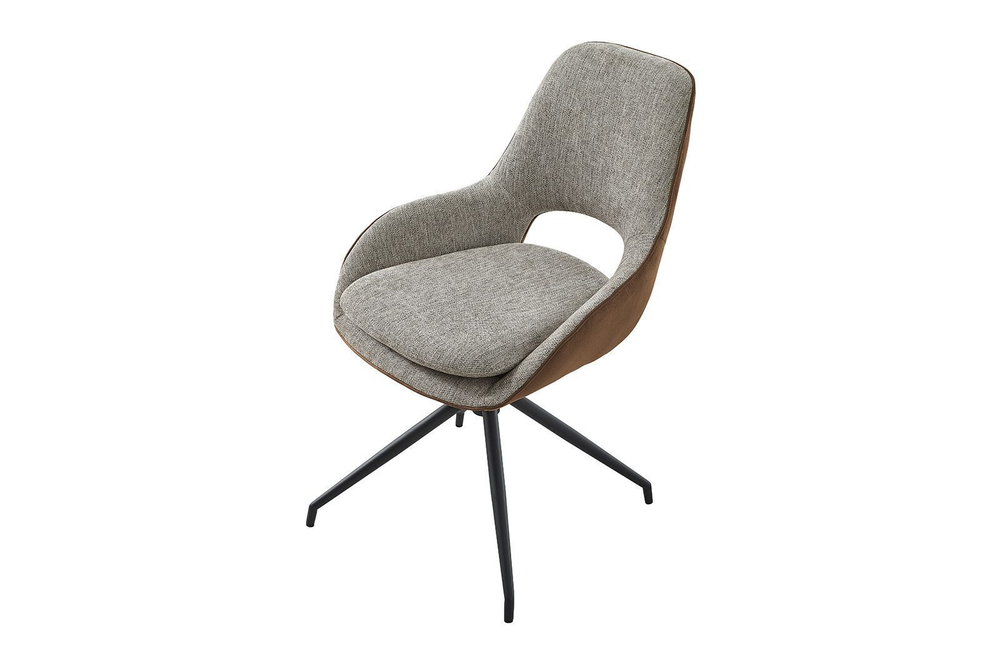 Стул DC-2012-1 бежевый/коричневый вращающийся