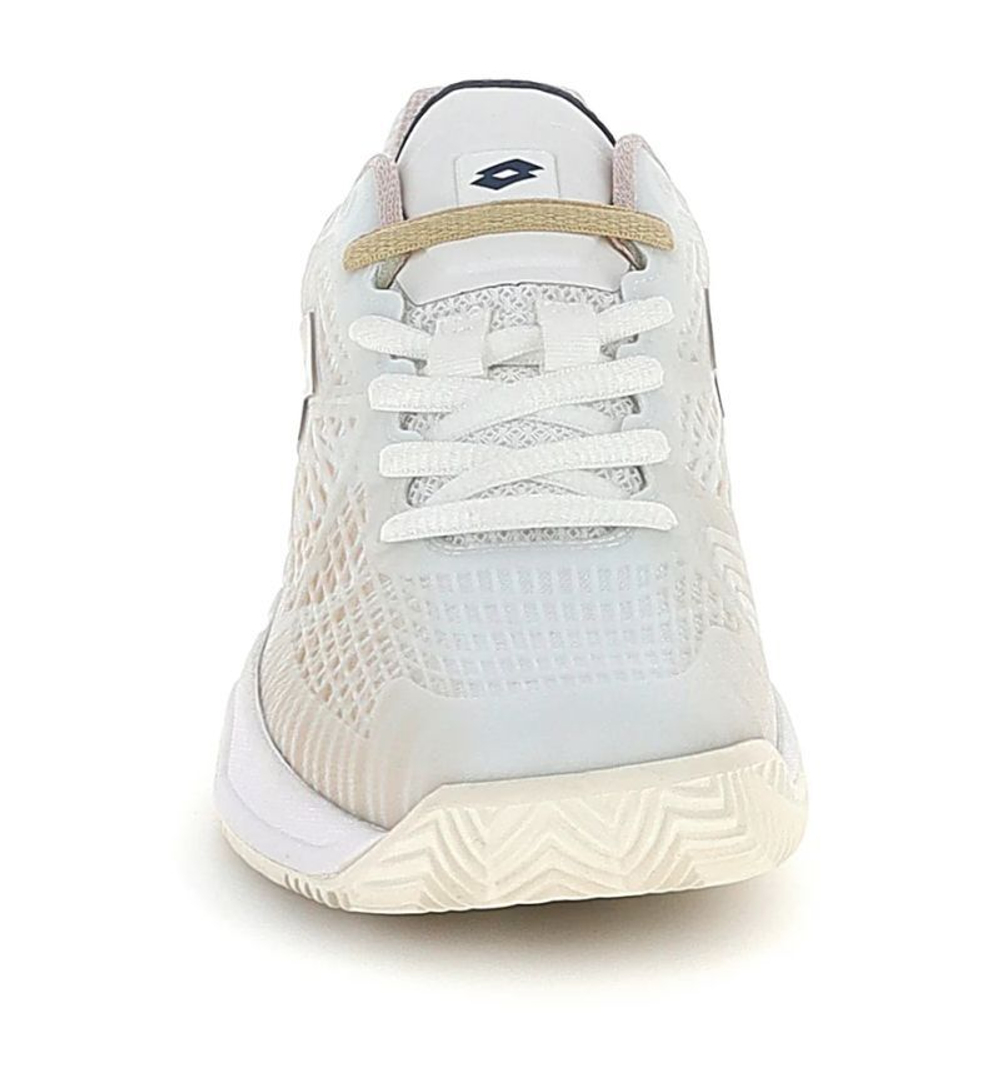 Женские Кроссовки теннисные Lotto Mirage 100 II Clay - all white/warm taupe