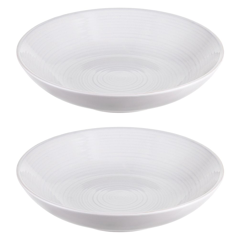 Набор из 2-х керамических тарелок для пасты LT_LJ_PBWVLG_CRW_21, 21.5 см, белый