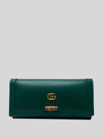 Кошелек GUCCI зеленый с деревянной застежкой Nadya