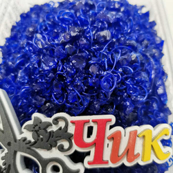 Стеклянная крошка СПИРАЛИ СИНИЕ 7-15 мм (100 г)