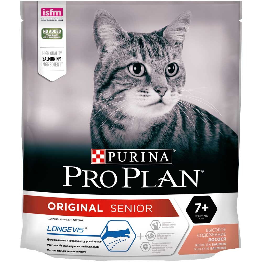 Pro Plan корм для пожилых кошек с лососем (Senior)