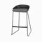 Барный стул Wally 76 см, черный с серым сиденьем