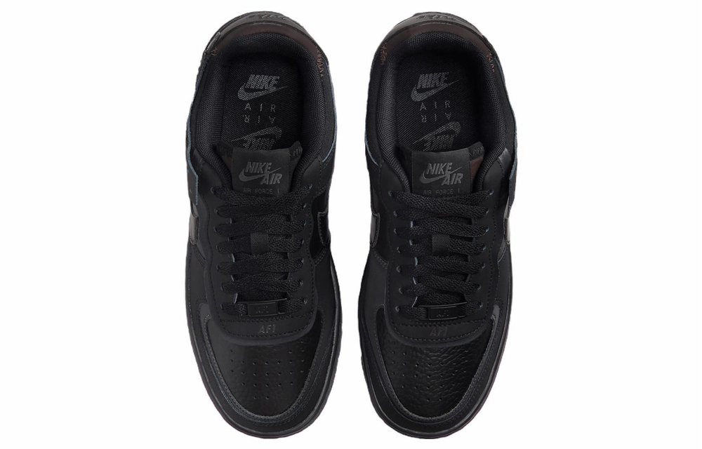 Кроссовки Nike Air Force 1 Shadow "Triple Black" (Женская размерная сетка)