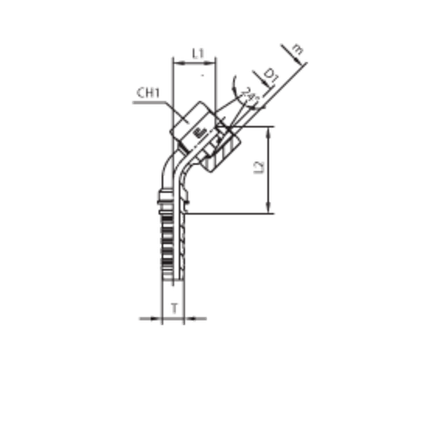 Фитинг DN 06 DKO-S (Г) 14x1.5 6 (45)