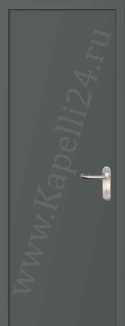 Дверь влагостойкая пластиковая KAPELLI multicolor ДГ RAL 7005 Мышино-серый + коробка