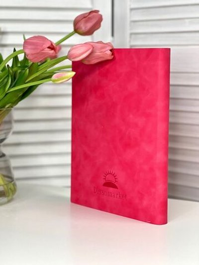 Блокнот А4 200л. (400страниц) в клетку Без рамки Малиновый (К44-522КБР)