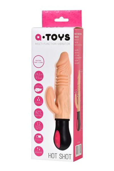 Реалистичный вибратор A-Toys с функцией Up-Down - 24,2 см. (Цвет: телесный)