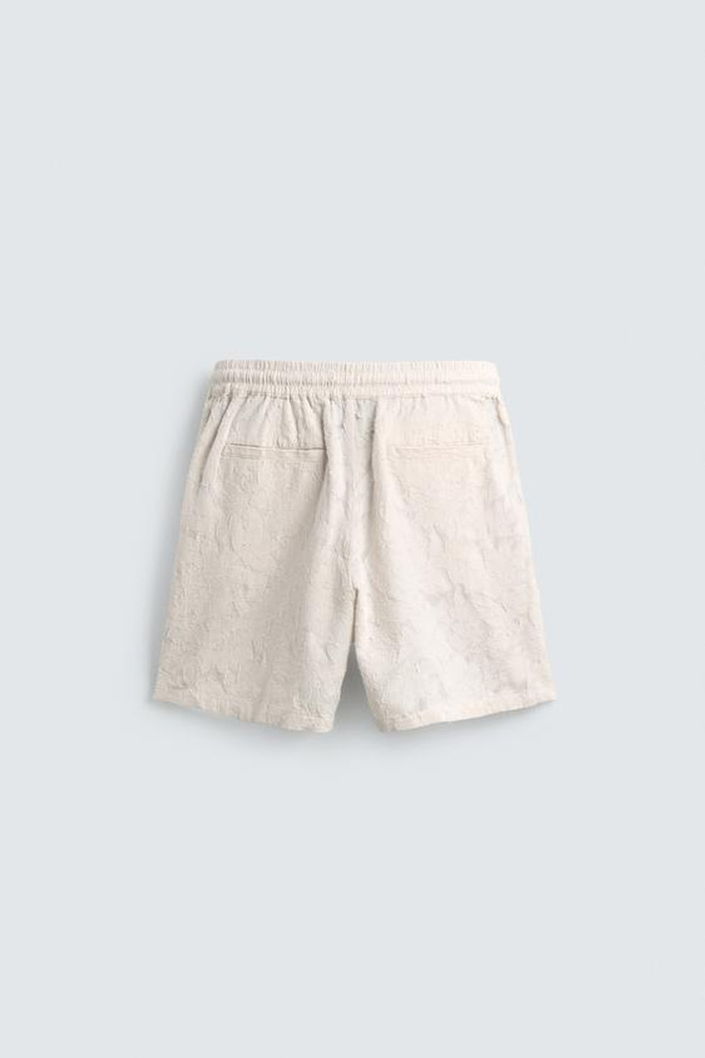 ZARA ЖАККАРДОВЫЕ ШОРТЫ, ЭКРЮ