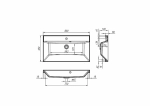 Тумба с раковиной Belbagno MARINO 80 2C-SO/BB800/450-LV-MR-AST Capucino Lucido