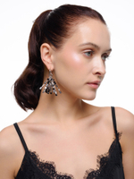 Серьги "Cub black globule" Silver