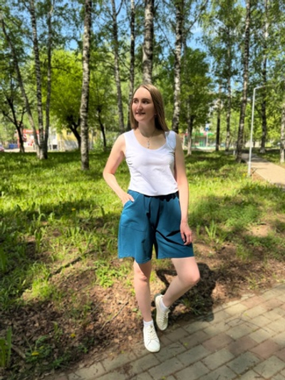 Шорты женские "Ш-3 Мегаполис Ф.П" петроль (Стиль)