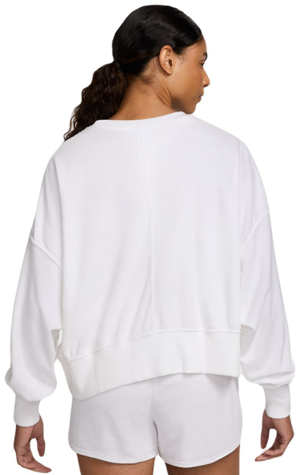 Женская Кофта теннисная Nike Court Heritage Oversized Crew-Neck Graphic Tennis - белый