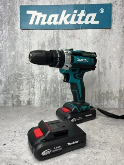 Аккумуляторная ударная дрель-шуруповёрт Makita щёточная DHP483SYT, 2 АКБ в кейсе, 48V 5Ач c набором сверл и бит в кейсе