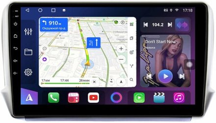 Магнитола для Peugeot 208 A9 2012-2019, 2008 A94 2013-2019 - FarCar BM3262M монитор 10" QLED на Android 13, ТОП процессор, 4Гб+32Гб, CarPlay, 4G SIM-слот