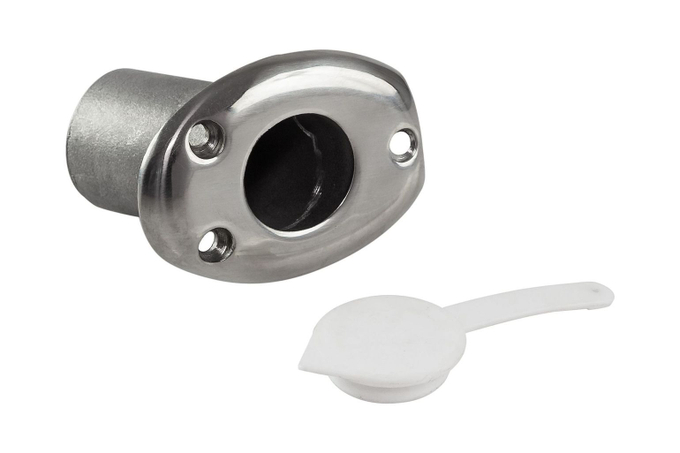 Основание врезное для флагштока д. 25 мм, нержавеющее